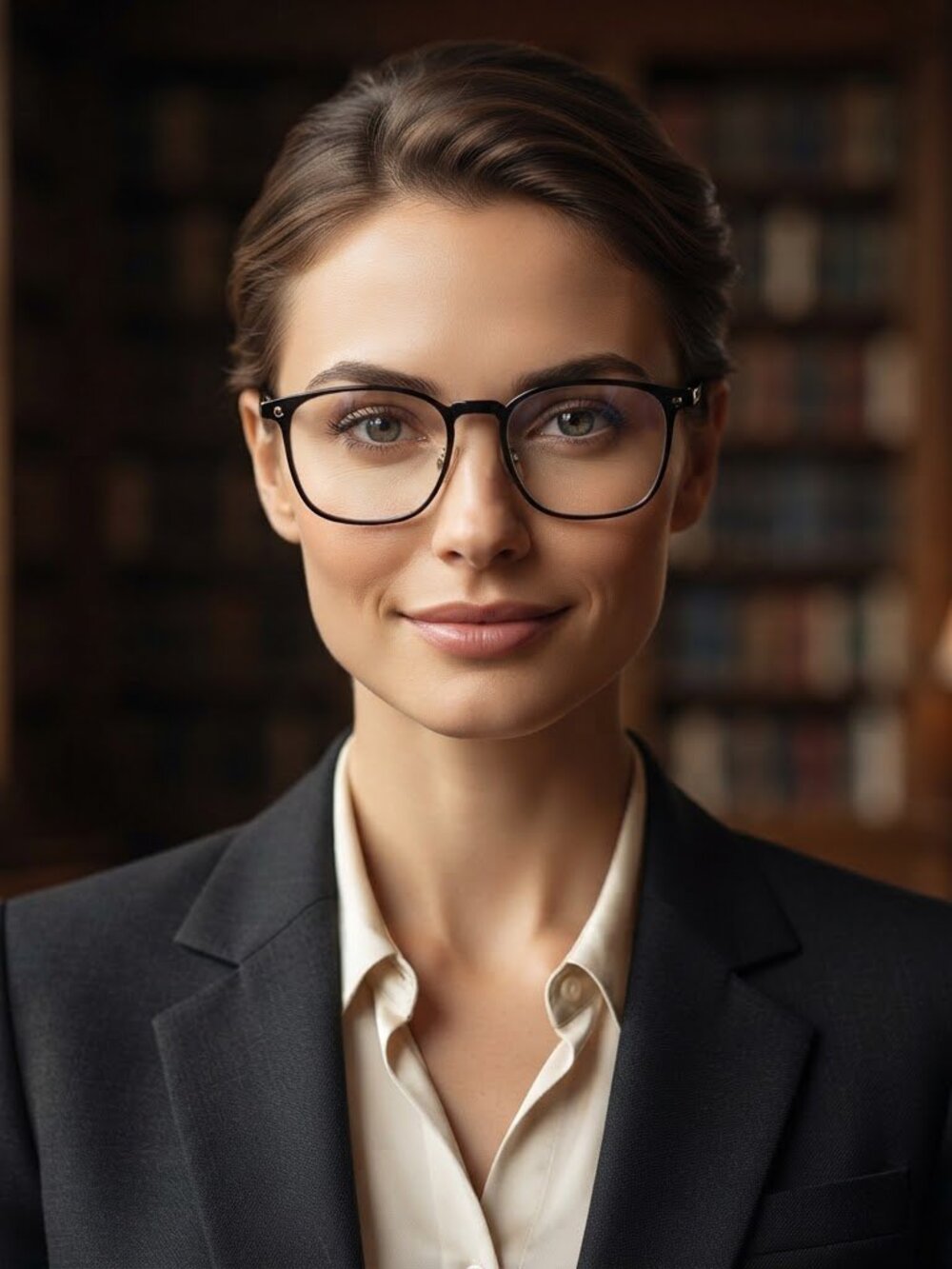 Firmoo S7760R Black Rectangular Eyeglasses Gold Accents 53-21-140